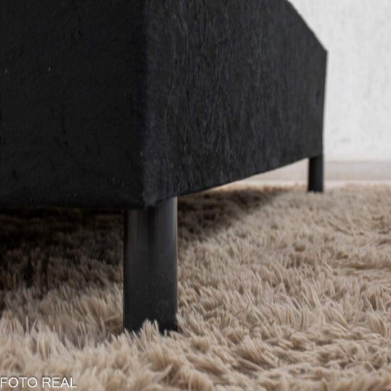 Base Box Casal Sued Preto 138x188x37 cm - Ortobel