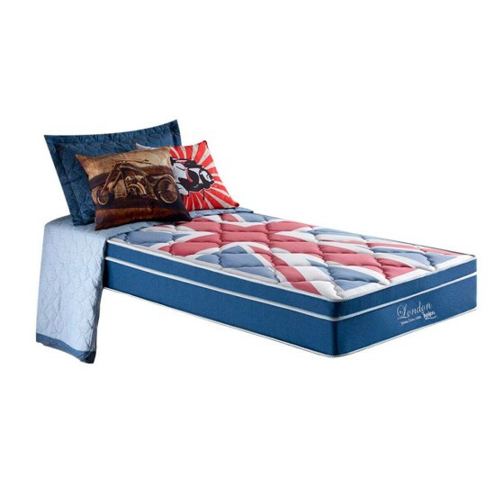 Colcho Solteiro London Molas Superlastic 188x88x26 - Anjos