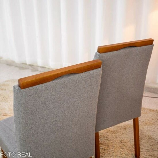 Mesa de Jantar Moscou 90x90 Vidro Off Base Cinamomo Minas Plac + 4 Cadeiras Isabela Linho Cinza 05 KM Decor - Entregue Montada