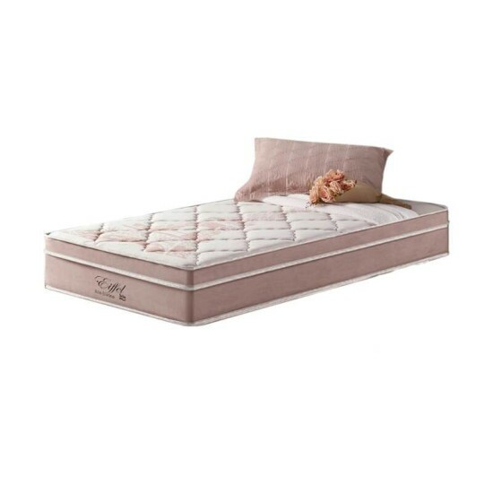 Colcho Solteiro Eiffel Molas Superlastic Rosa 188x88x26 Anjos