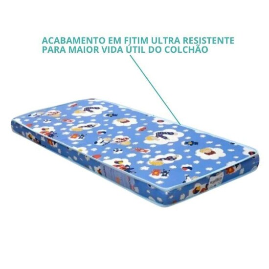 Colch�o Infantil Baby Physical Ortobom 70x130x10 cm - Suporta at� 40kg