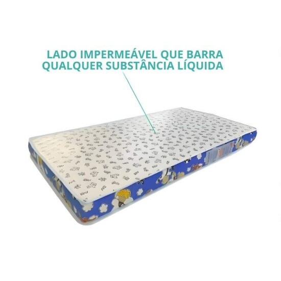 Colch�o Infantil Baby Physical Ortobom 70x130x10 cm - Suporta at� 40kg