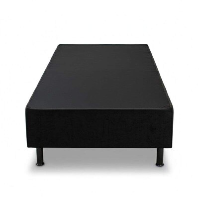 Base Box Solteiro Sued Preto 88x188x37 - Ortobel