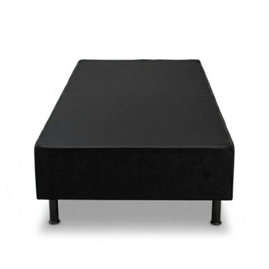 Base Box Solteiro Sued Preto 88x188x37 - Ortobel