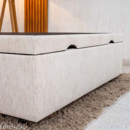 Base Box Ba� Casal Confort Linh�o Palha Blindado 138x188x45 cm - Issacar