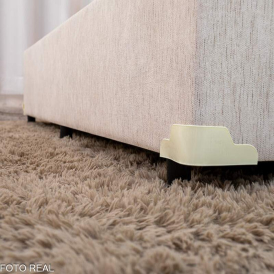 Colch�o Solteiro Espuma Dream Soft Ortobom + Base Box Ba� Solteiro Confort Linh�o Palha Blindado Issacar - 88x188x57 cm