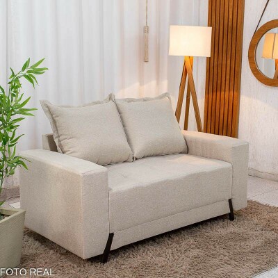 Sof� 2 Lugares 8100 Linho Bege 24 - 1,55m
