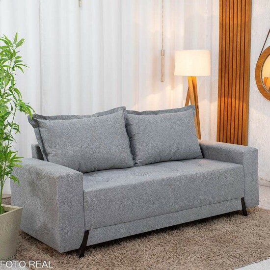 Sof� 3 Lugares 8100 Linho Cinza 27 - 2,00m