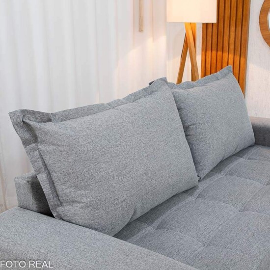 Sof� 3 Lugares 8100 Linho Cinza 27 - 2,00m