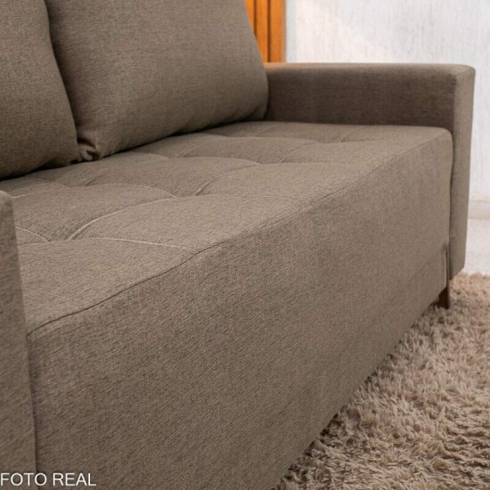 Sof� 3 Lugares 8100 Linho Marrom 25 - 2,00m