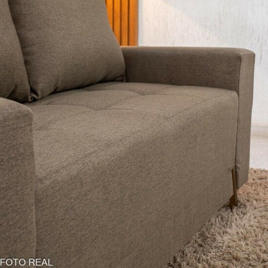 Sof� 2 Lugares 8100 Linho Marrom 25 - 1,55m