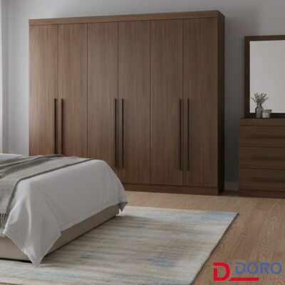 Guarda-roupa Da Vinci Plus 6 Portas Castanho Larg. 2.75m - D Doro