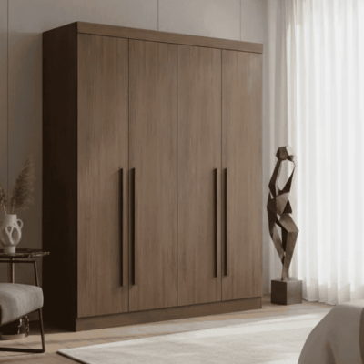 Guarda-roupa Da Vinci Plus 4 Portas Castanho Larg. 1.85m - D Doro