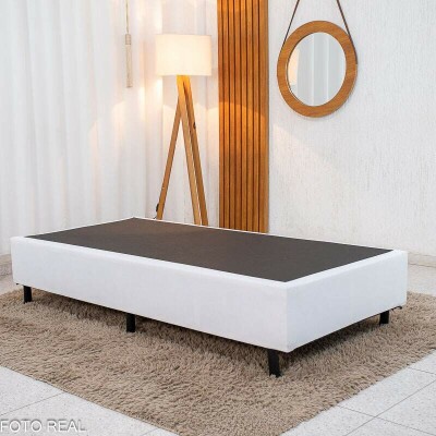 Base Box Solteiro Korino Branca 88x188x37 - Ortobel