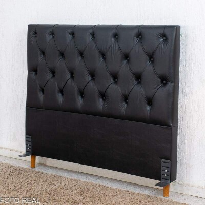 Cabeceira Queen Vit�ria Korino Preto Larg. 1.60m