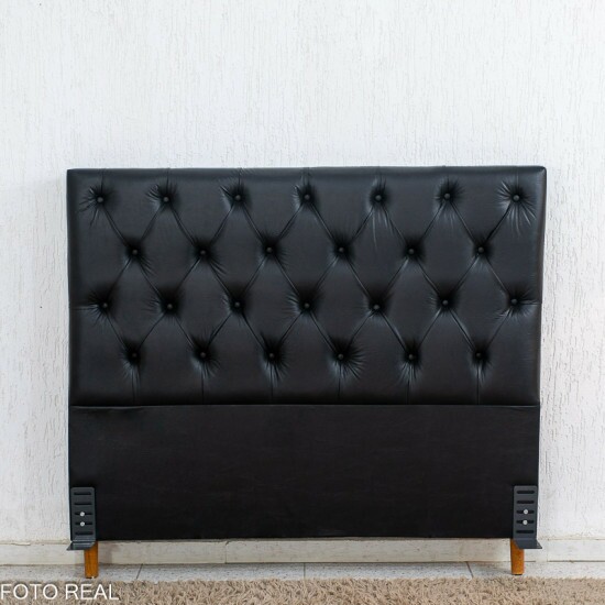 Cabeceira Queen Vit�ria Korino Preto Larg. 1.60m