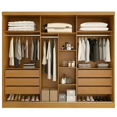 Guarda-roupa Casal 2,68m Alvorada Nature 6 Portas 6 Gavetas 100% MDF - Bianchi