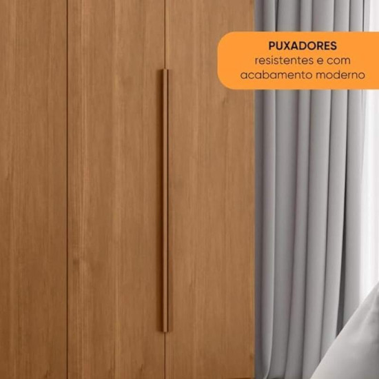 Guarda-roupa Casal 2,68m Alvorada Nature 6 Portas 6 Gavetas 100% MDF - Bianchi