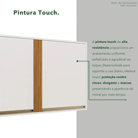A�reo 1.20m 2 Portas Cozinha P�rola Branco/Cinamomo - Sall�to