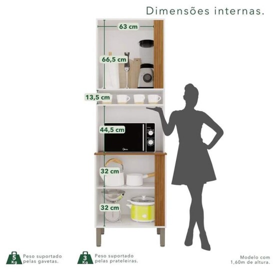 Torre Quente 0,66m P�rola Branco/Cinamomo - Sall�to
