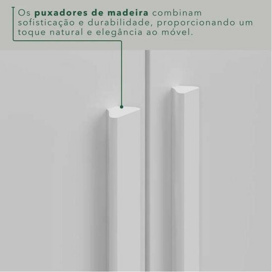 Guarda-roupa 1,80m Texas Premium Branco 6 Portas 4 Gavetas com Espelho - Sall�to
