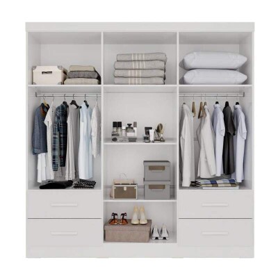Guarda-roupa Texas Premium 6 Portas Branco Larg. 1.80m - Sall�to