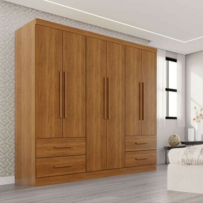 Guarda-roupa Texas Premium 6 Portas Cinamomo Larg. 1.80m - Sall�to