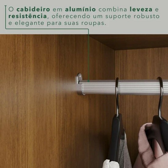 Guarda-roupa 1,80m Texas Premium Cinamomo/Off 6 Portas 4 Gavetas - Sall�to