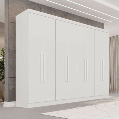 Guarda-roupa Recife 8 Portas Branco Larg. 2.41m - Sall�to