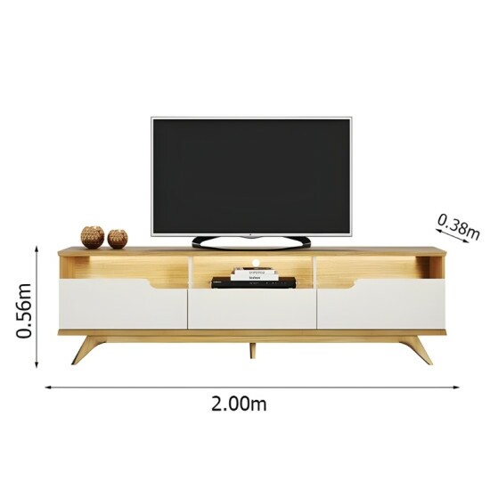 Bancada Diplomata Larg. 2.00m Cinamomo/Off Para TV\\\'s at� 70 Polegadas - Valdem�veis