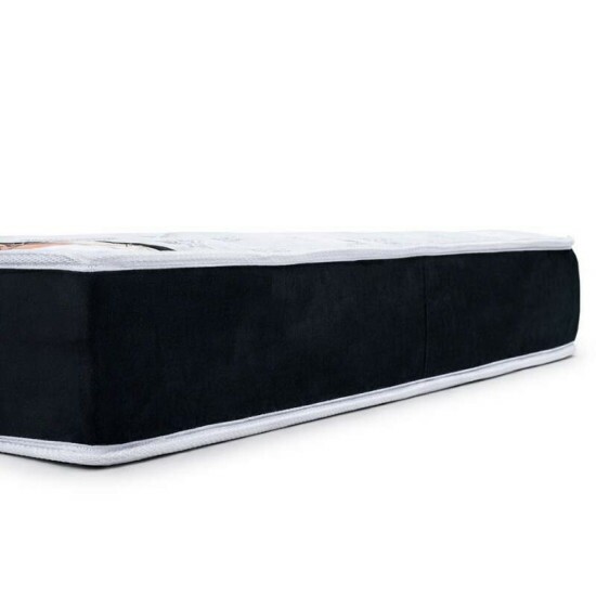 Colch�o Casal Ortop�dico Classic Supreme Lestespuma + Base Box Casal Sued Preto Ortobel - 138x188x56