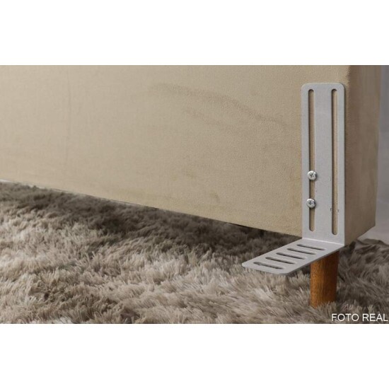 Cabeceira Casal Paris Sued Bege Larg. 1.40m