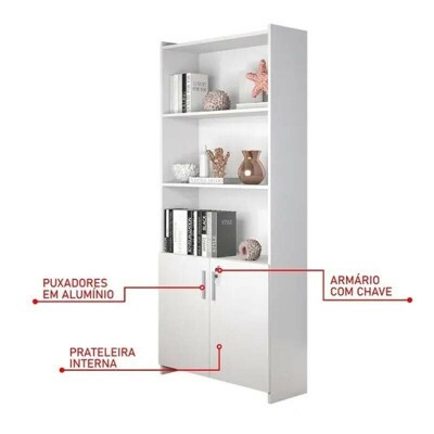 Multiuso Escrit�rio 2 Portas Branco Larg. 0.70m - Not�vel