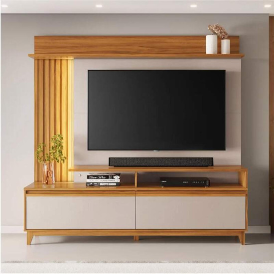 Home 1,83m NT 1400 Freij�/Off com Detalhe Ripado e LED para TV at� 60\\\" - Not�vel