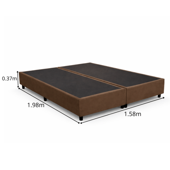 Colch�o Queen Molas Ensacadas Opala Gazin + Base Box Queen Bipartido Sued Marrom Ortobel - 158x198x69