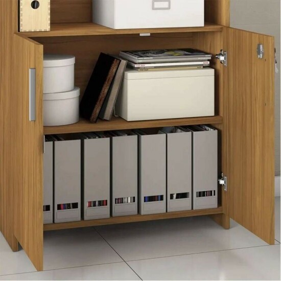 Combo - Multiuso Escrit�rio 2 Portas Larg. 0.70m + Mesa Office NT 51015 Larg. 1.21m Freij� - Not�vel