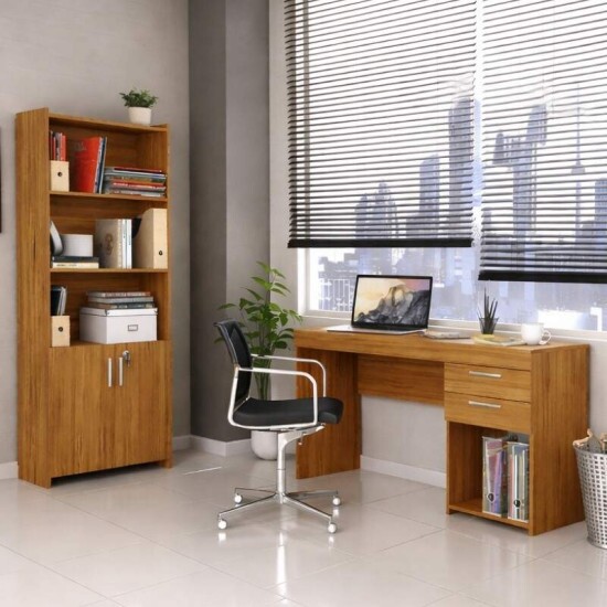 Combo - Multiuso Escrit�rio 2 Portas Larg. 0.70m + Mesa Office NT 51015 Larg. 1.21m Freij� - Not�vel