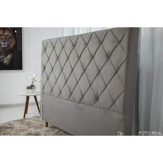 Cabeceira Casal 1,40m Paris Sued Cinza