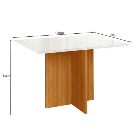 Mesa Helo 120�90 Vidro Off/Base Freij� Poliman + 4 Cadeiras Lisboa Veludo Bege 512 Madeira Art Assento - Entregue Montada