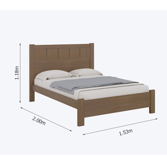 Cama Casal Prim�cia Plus Castanho Larg. 1.53m - D Doro