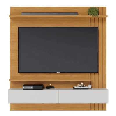 Home Suspenso 1,50m Juriti Naturale/Off White Matte para TV at� 70