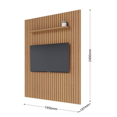 Painel Ripado Ni�gara Larg. 1.95m Freij� para TV's at� 82'' - Colibri