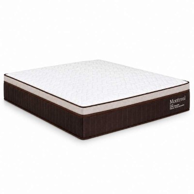 Colch�o Casal Molas Ensacadas Montreal Viero 138x188x32 cm | Suporta at� 260kg