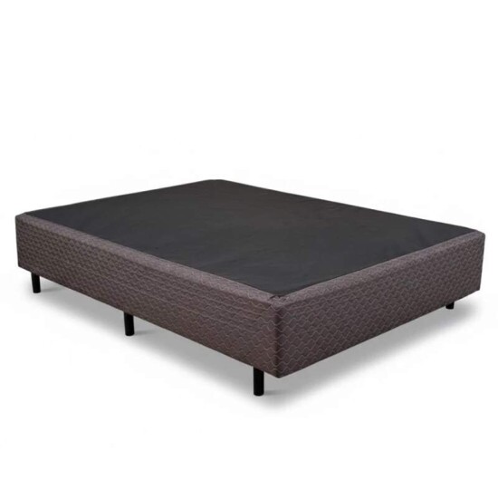 Colch�o Casal Montreal 138x188x32 Molas Ensacadas Viero + Base Box Casal Universal Marrom Bordado Gazin 138x188x79 | Suporta at� 260kg