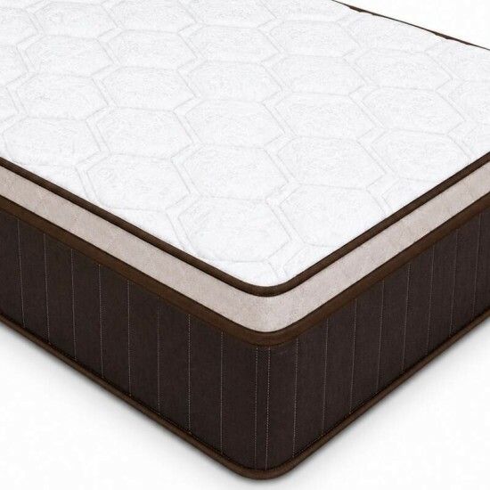 Colch�o Casal Montreal 138x188x32 Molas Ensacadas Viero + Base Box Casal Universal Marrom Bordado Gazin 138x188x79 | Suporta at� 260kg