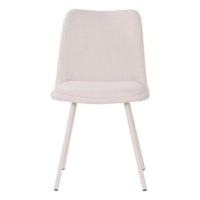 Cadeira Selene Off White Base Areia Tecido Boucl� - Rivati