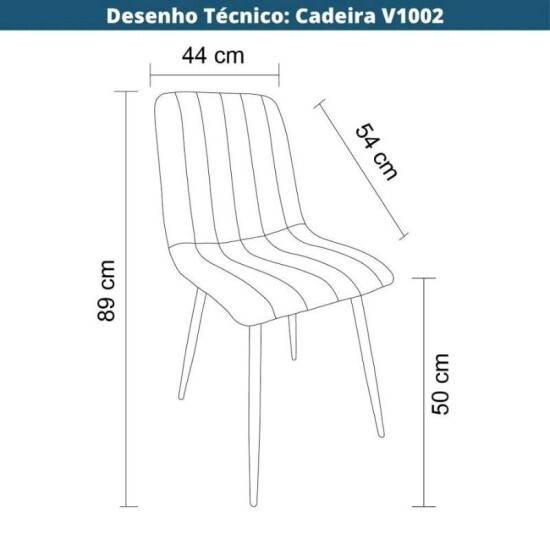 Cadeira Viera V1002 Linho Cinza - Rivati