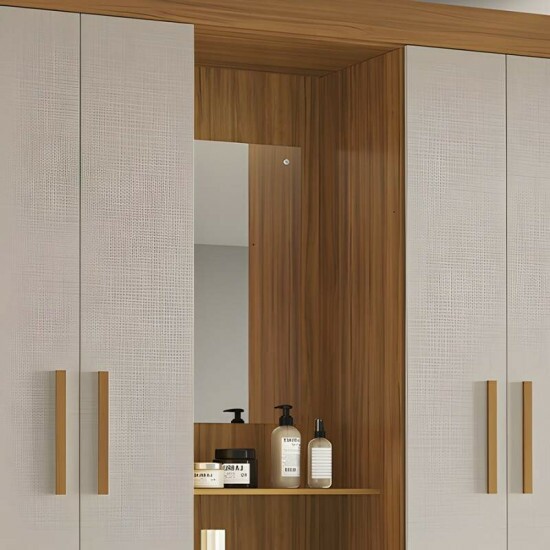 Guarda-roupa NT 6055 4 portas 2 Gavetas Freij�/Off C/P�s Larg. 1.38m - Not�vel