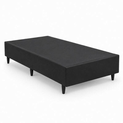 Base Box Solteiro Korino Preto 88x188x37 - Ortobel