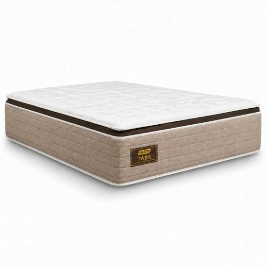 Colch�o Queen Molas Ensacadas BlueWave Twins Gazin 158x198x34 cm | Suporta at� 290kg
